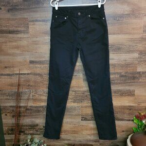 American Eagle Chino Pants Mens 32x36 Measures 32x34 Flex Slim Black Stretch